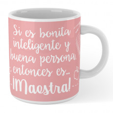 Taza cerámica con frase bonita para tu maestra o la de tus peques.