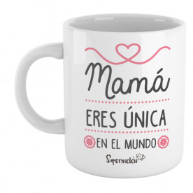 Taza con mensaje Mamá novata pero bien guapa - Supermolón - Regalo  original madres novatas