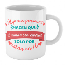 Taza cerámica con frase romántica para hacer un regalo original a esa persona tan especial.