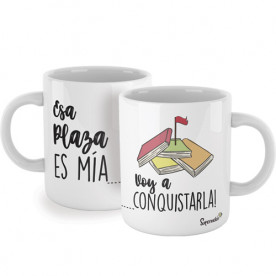 Taza cerámica con frase bonita para los que están preparando oposiciones.