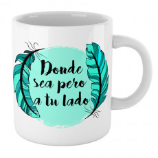 Taza cerámica con frase de amor para hacer un regalo original a esa persona tan especial.