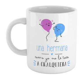 Original taza dedicada a las hermanas