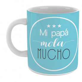 Taza  personalizada con mensaje divertido para hacer un regalo original a los papás.