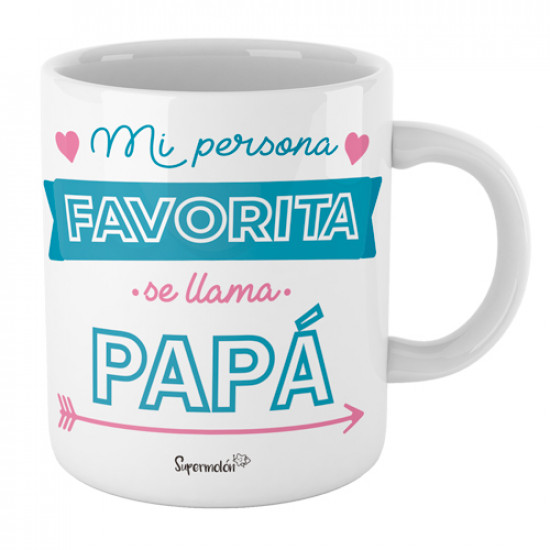 Domar corto Relación Taza personalizada "Mi persona favorita se llama Papá" - Supermolón -  Regalos originales