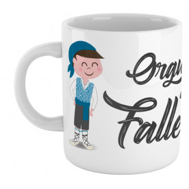 Taza  personalizada con mensaje divertido para los falleros.