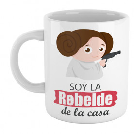 Divertida taza de cerámica con dibujo infantil de la princesa Leia de Star Wars