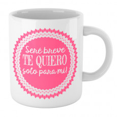 Taza cerámica con frase romántica y clara para hacer un regalo original a esa persona tan especial.