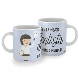 Taza para dentistas. ¡El regalo perfecto para la mejor dentista del mundo mundial! Porque es la responsable de tus mejores sonrisas.