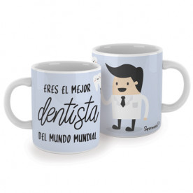 Taza para dentistas. ¡El regalo perfecto para el mejor dentista del mundo mundial! Porque es el responsable de tus mejores sonrisas.