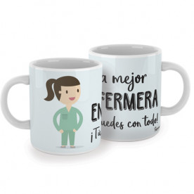 Taza para enfermeras. ¡El regalo perfecto para la mejor enfermera! Un gran aliado en las largas jornadas de guardia