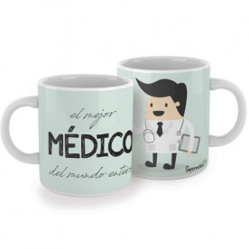 Taza para médicos. ¡El regalo perfecto para el mejor médico del mundo entero! Un gran aliado en las largas jornadas de guardia